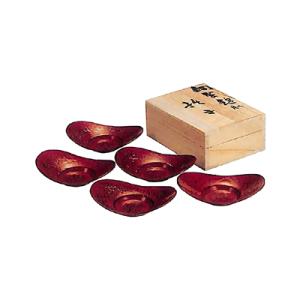 工房アイザワ 純銅鎚目文 桐箱 朱塗り 茶托 小判型 (80-U) 送料無料