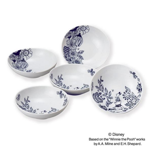 Disney ディズニー フラワープー モノトーン フルーツボウル5枚セット（D-WP01） 【 前...