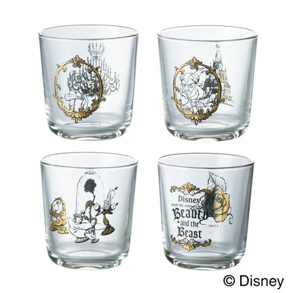 【送料無料】ディズニー 美女と野獣 グラス4Ｐセット D-BB03 【 Disney 前畑 タンブラ...