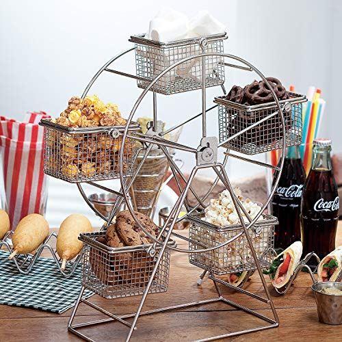 三宝産業 プチバスケット シルバー 12×37×H38cm メリーゴーラウンド 03115040