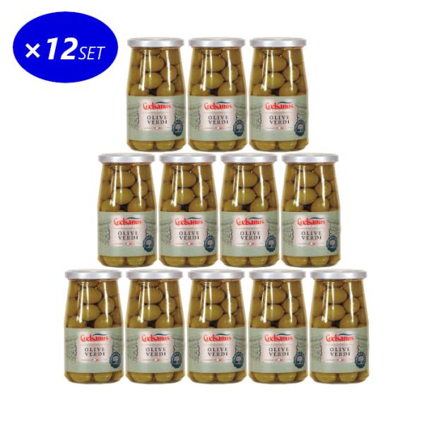 【箱入りセットでお買い得】COELSANUS/チェルサヌス社　グリーンオリーブ　360g（固形量21...