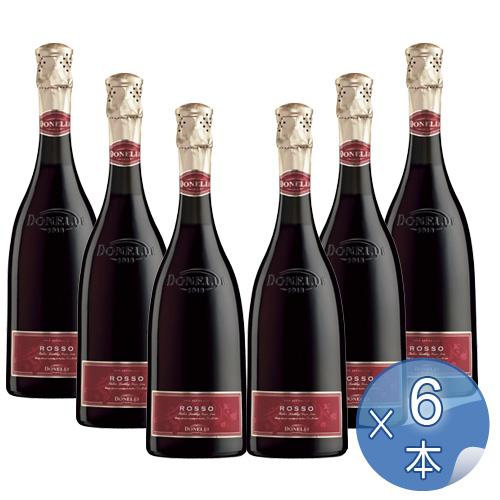 ドネリ／グレープ・スパークリング・ロッソ (スパークリングジュース) 750ml ＜6本セット＞