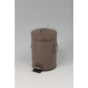 スチール ラウンドペダルペール 5L（78456）＜ブラウン＞