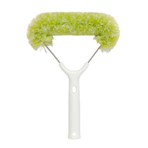 山崎産業　網戸用ブラシ 柄付キ スッキリバスボンクン　＜グリーン＞