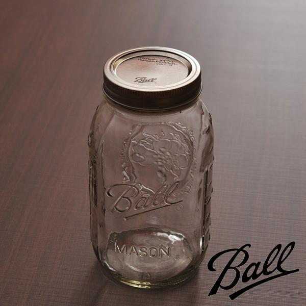 Ball メイソンジャー レギュラーマウス クリア 32oz 960mL 保存容器 （62000）