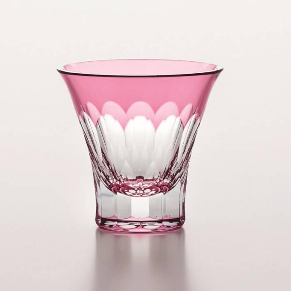 八千代切子 LS19759SAU-C694-S1 杯 ( 紅梅柄 ) 85ml 【 佐々木ガラス 冷...