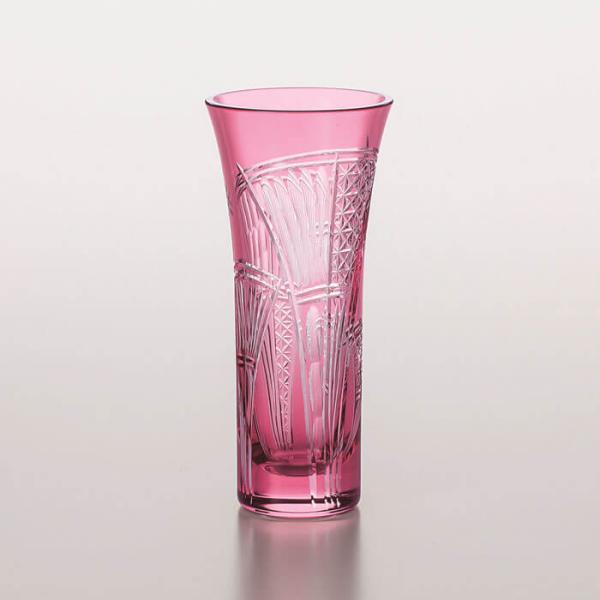 八千代切子 LV68360SAU-C661 花器 (末広) 【 花瓶 フラワーベース 記念品 御祝 ...