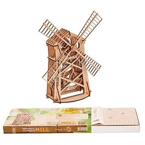 Woodtrick ウッドトリック クラシック風車 木製3Dパズル Mill