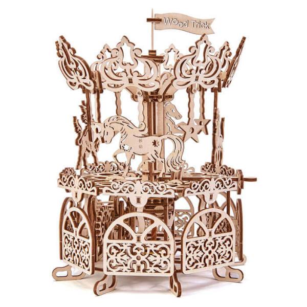 Woodtrick ウッドトリック メリーゴーラウンド 木製3Dパズル Carousel
