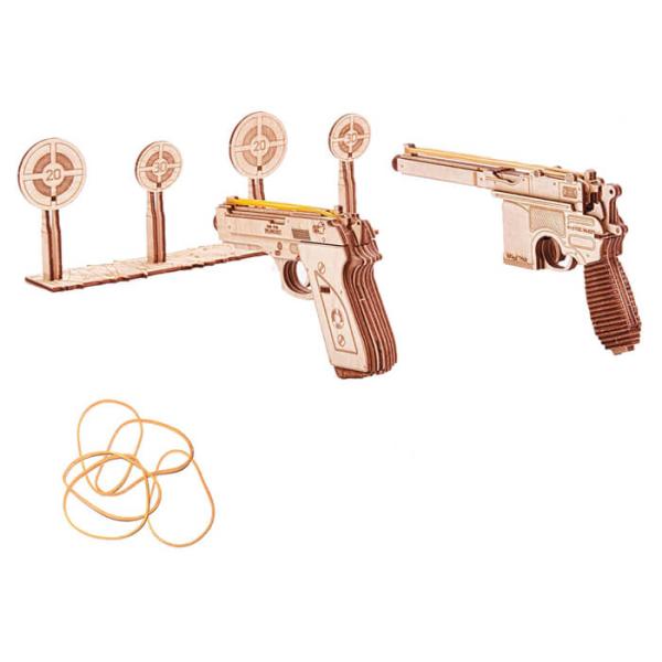 Woodtrick ウッドトリック ハンドガン2丁セット 木製3Dパズル Set of guns