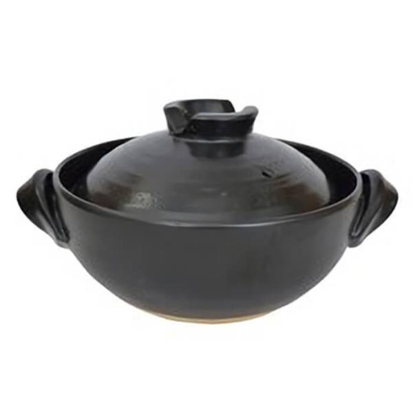 前畑 耐熱シリーズ 8号土鍋（黒釉）CLAY POT（品番 52427）