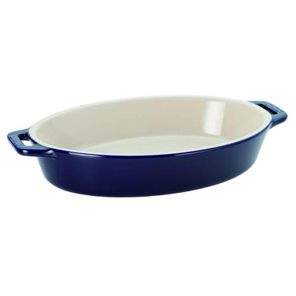 ストウブ セラミック オーバルディッシュ ブルー ( 23cm )  グラタン皿 staub