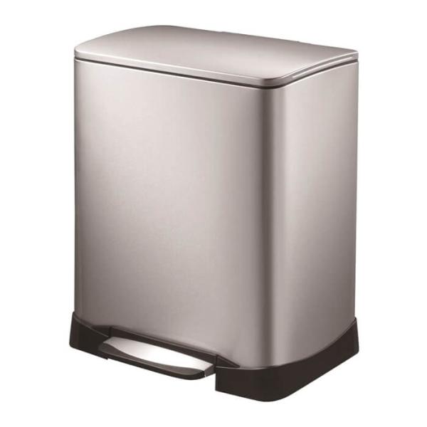EKO ペダル付き ダストBOX シルバー 28L+18L ゴミ箱 ごみ箱 ダストボックス