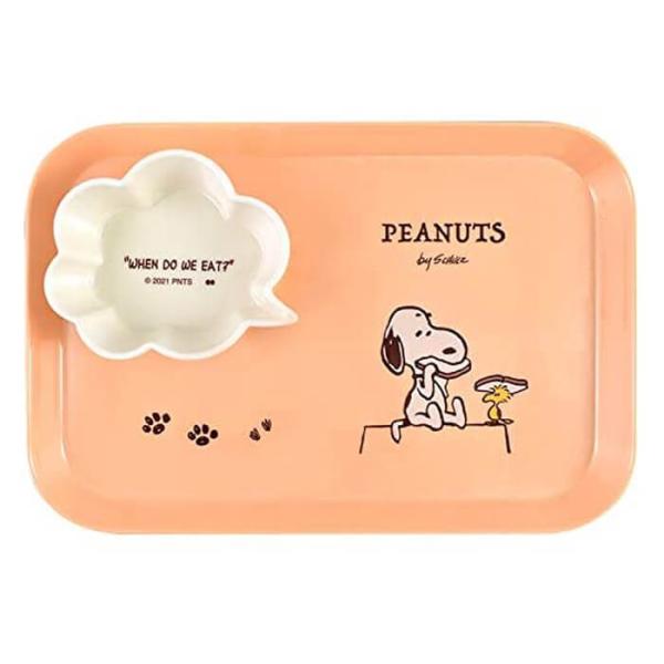 大西賢製販 PEANUTS SNOOPY(スヌーピー) メラミンプレート＆ボウルセット オレンジ P...