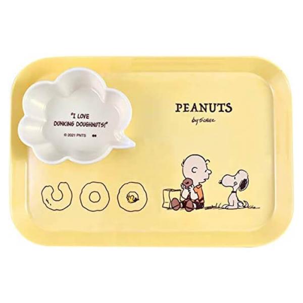 大西賢製販 PEANUTS SNOOPY(スヌーピー) メラミンプレート＆ボウルセット イエロー P...