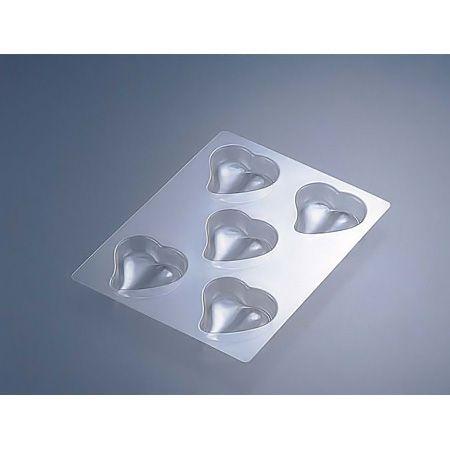 チョコモールド ハートカーブ5P No.1923（No.1923）