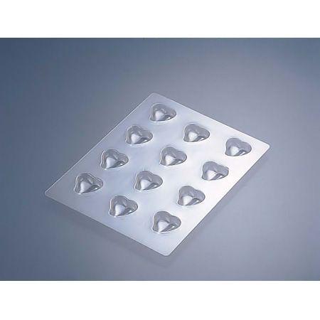 チョコモールド ハートカーブ12P No.1924（No.1924）