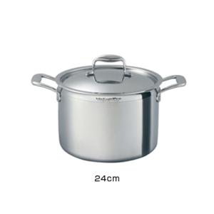 ビタクラフト プロ 半寸胴鍋 （蓋付） 24cm （ No.0223 ）