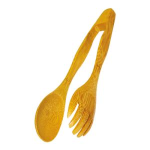 丸十 炭化竹 サラダサーバー 210mm 送料無料