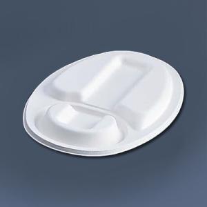 アシモールドカレー皿仕切付専用共蓋 MZ-2F（50枚入） 233×151×H17mm