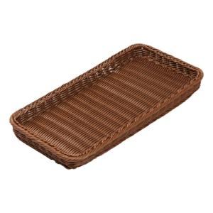 PP ベーカリーバスケット 薄型 30型 BB-4030-BR 400×300×35mm＜ブラウン＞