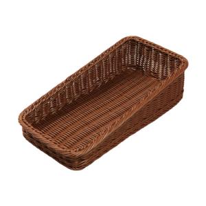 PP ベーカリーバスケット 斜め 25型 BB-K4025-BR 400×250×100mm＜ブラウ...