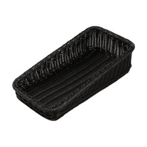 PP ベーカリーバスケット 斜め 25型 BB-K4025-BK 400×250×100mm＜ブラッ...