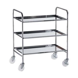 TKG 18-8 衛生サイドアップワゴン 3段 ナイロン車 735×475×H870mm