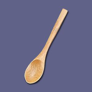 丸十 民芸竹 茶碗蒸しスプーン 全長135mm 送料無料