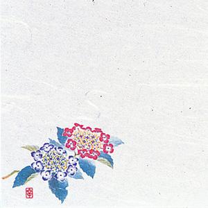 遠赤抗菌和紙 花ごよみ懐敷 （200枚入） あじさい（5月〜6月） W5-5