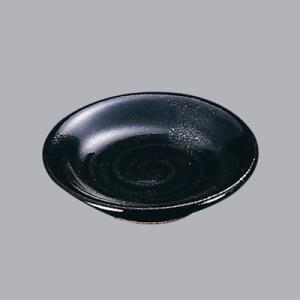 そば黒 丸小皿 T03-243 直径95×H20mm