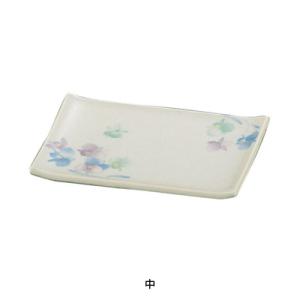 メラミン「すみれ」 角皿 VO-16 （中） 198×91×H20mm