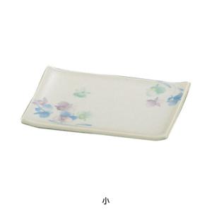 メラミン「すみれ」 角皿  VO-17 （小） 134×85×H15mm