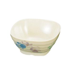 メラミン「すみれ」 角小鉢 VO-50 280c.c.