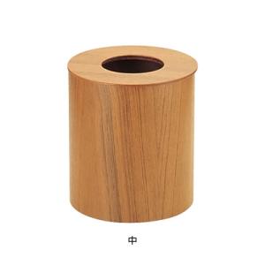 木製ルーム用 ゴミ入れ 蓋付 951 中 直径185×H210 ＜チーク＞