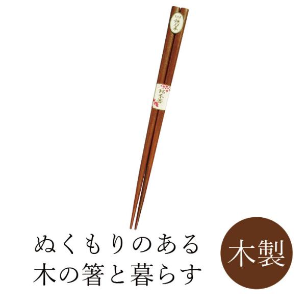 【5本までメール便対応可能】丸十 木箸 鉄刀木 22.5