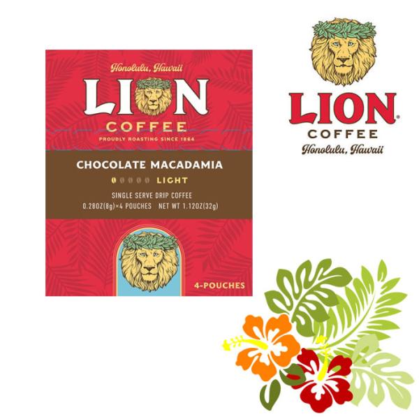 ライオンコーヒー LION COFFEE チョコレートマカダミア ドリップバッグ 4袋入 ハワイみや...