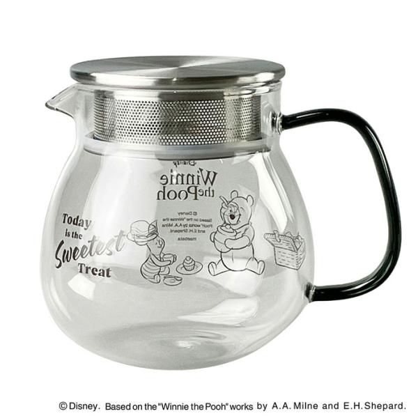 プーさん 耐熱 ガラスポット くまのプーさん 470mL 耐熱ガラス ティーポット ディズニー グラ...
