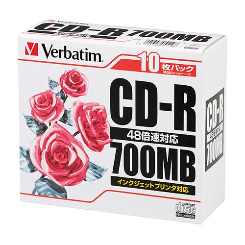 バーベイタム CD-R(Data)P-Cyanine SR80PP10