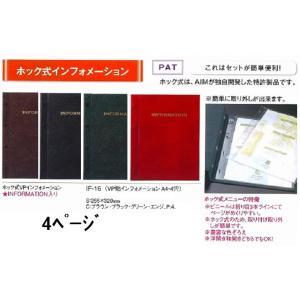 えいむ　（A4・4穴）IF-16　エンジ ホック式ＶＰ貼り インフォメーションブック