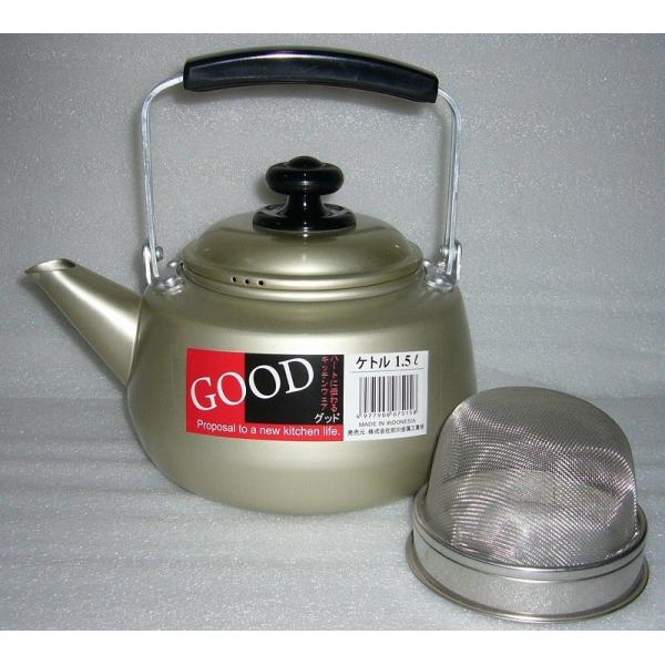 ケトル　ケットル　やかん　急須　前川金属工業所　　GOOD急須　（アルミ製　アルマイト）　1リットル...