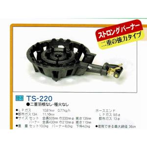 タチバナ ガスバーナー JIA認証 鋳物コンロ TS-210P（二重羽なし、種火