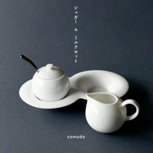 ウェーブ ミルクピッチャー ＆ シュガーポットセット ガラス 耐熱