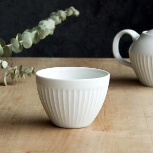 しのぎ 湯飲み ティーカップ ホワイト 北欧 煎茶 碗 美濃焼