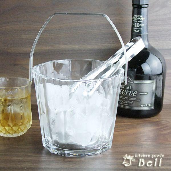 エスキナ アイスペール 氷入れ 1250ml 吊り手 トング 水切り付き