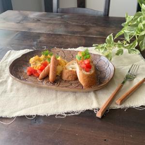 長角皿 コバルト 藍染 21cm 焼き物皿 藍色 食器 おしゃれ 美濃焼 角皿