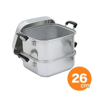 アカオ アルミ 角型蒸器33cm 一重（蒸し器・蒸し鍋） : モノタス業務用
