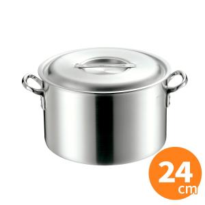半寸胴鍋 MTI プロガスト半寸胴鍋24cm 目盛付 アルミ半寸胴鍋 業務用
