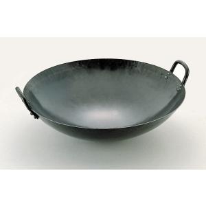 日本製 山田工業所 鉄打ち出し中華鍋 両手 (板厚1.6mm) 39cm 中華料理