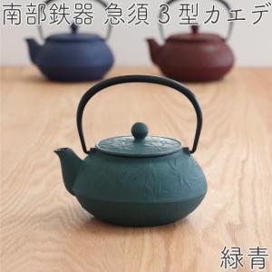 急須 南部鉄器 ティーポット カラーポット 岩鋳 3型カエデ グリーン 0.32L 日本製 おしゃれ 茶こし付き 鉄急須 かわいい ギフト 製品保証付き｜kitchengoods